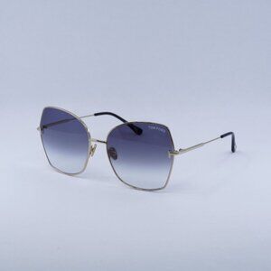 Tom Ford Farah FT0951 28B Sunglasses Gold Butterfly Frame, Smoke Lenses